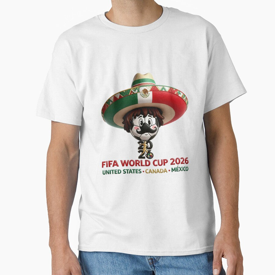 Football Workd Cup 2026 Mexican mascot by Abeshinobi Unisex T-shirt, Sweatshirt, Hoodie, Long Sleeve Tee - T-Shirt, Sweatshirt, Hoodie