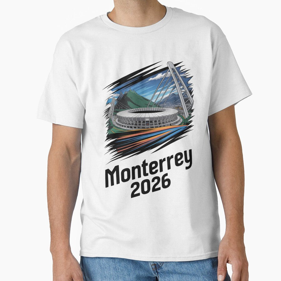 Monterrey 2026 Cerro de la Silla Mountain T-Shirt V16 by DarylWelsh2024 Unisex T-shirt, Sweatshirt, Hoodie, Long Sleeve Tee - T-Shirt, Sweatshirt, Hoodie