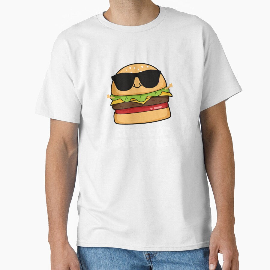 Sun's Out Bun's Out Funny Burger Puns (Dark BG) by punnybone Unisex T-shirt, Sweatshirt, Hoodie, Long Sleeve Tee - T-Shirt, Sweatshirt, Hoodie