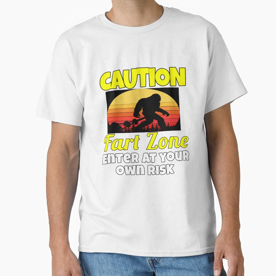 Funny Sarcastic Humor Caution Fart Zone Enter At Your Own Risk by fantasticdesign Unisex T-shirt, Sweatshirt, Hoodie, Long Sleeve Tee - T-Shirt, Sweatshirt, Hoodie