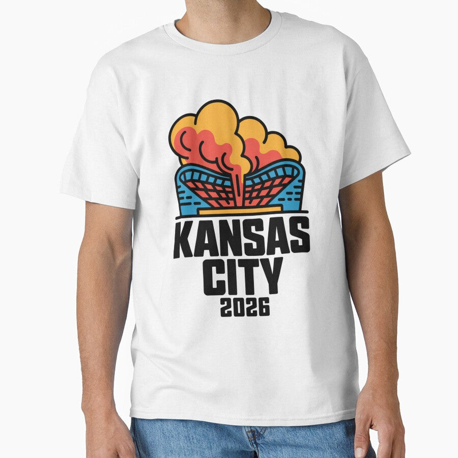 Kansas City 2026 Arrowhead Stadium Football T-Shirt V23 by DarylWelsh2024 Unisex T-shirt, Sweatshirt, Hoodie, Long Sleeve Tee - T-Shirt, Sweatshirt, Hoodie