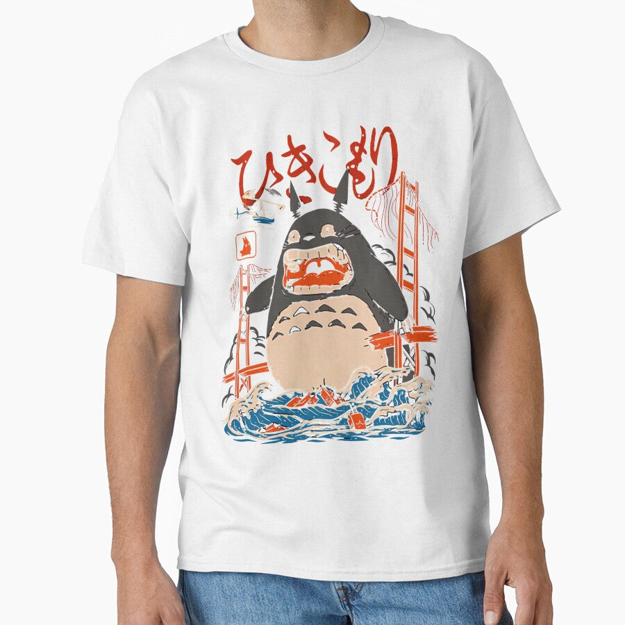 Totoro Golden Gate Bridge by JTravisDesigns Unisex T-shirt, Sweatshirt, Hoodie, Long Sleeve Tee - T-Shirt, Sweatshirt, Hoodie