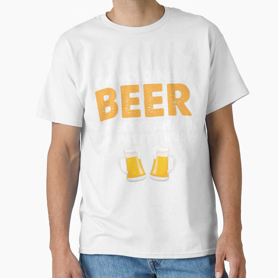 I'm Holding A Beer So Yeah I'm Pretty Busy by mmos Unisex T-shirt, Sweatshirt, Hoodie, Long Sleeve Tee - T-Shirt, Sweatshirt, Hoodie