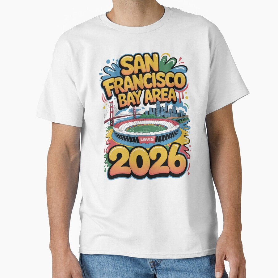 San Francisco Bay Area Golden Gate Stadium T-Shirt V6 by DarylWelsh2024 Unisex T-shirt, Sweatshirt, Hoodie, Long Sleeve Tee - T-Shirt, Sweatshirt, Hoodie