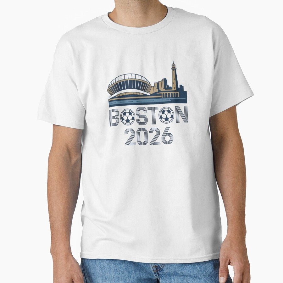 Boston 2026 New England Soccer Souvenir T-Shirt V12 by DarylWelsh2024 Unisex T-shirt, Sweatshirt, Hoodie, Long Sleeve Tee - T-Shirt, Sweatshirt, Hoodie
