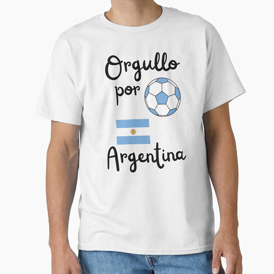 Proud Argentina fan soccer football design by Tienda-Vane Unisex T-shirt, Sweatshirt, Hoodie, Long Sleeve Tee - T-Shirt, Sweatshirt, Hoodie