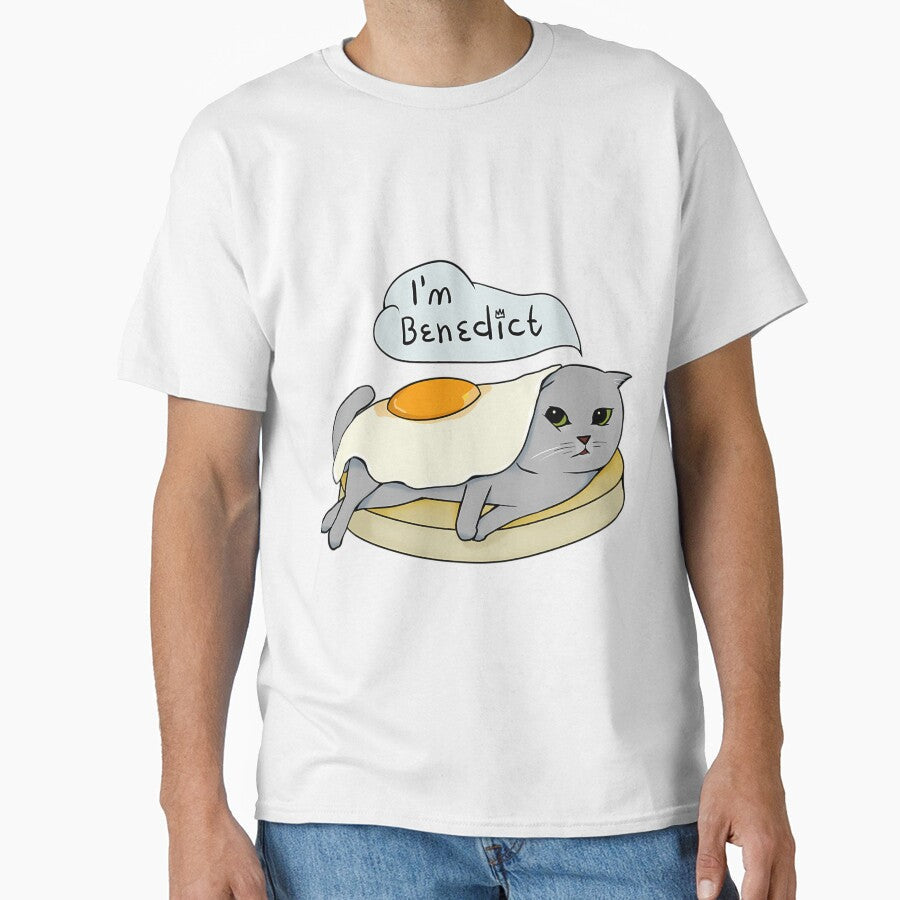Cat Eggs Benedict Food Pun by hdukiyxgb46 Unisex T-shirt, Sweatshirt, Hoodie, Long Sleeve Tee - T-Shirt, Sweatshirt, Hoodie