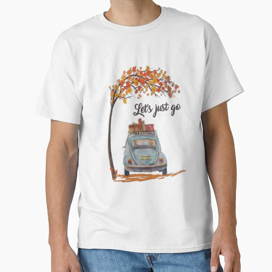 Letter & Car Print T-Shirt, Crew Neck Short Sleeve T-Shirt, Casual Every Day Tops, Women's Clothing by Do-It-Over - T-Shirt, Sweatshirt, Hoodie
