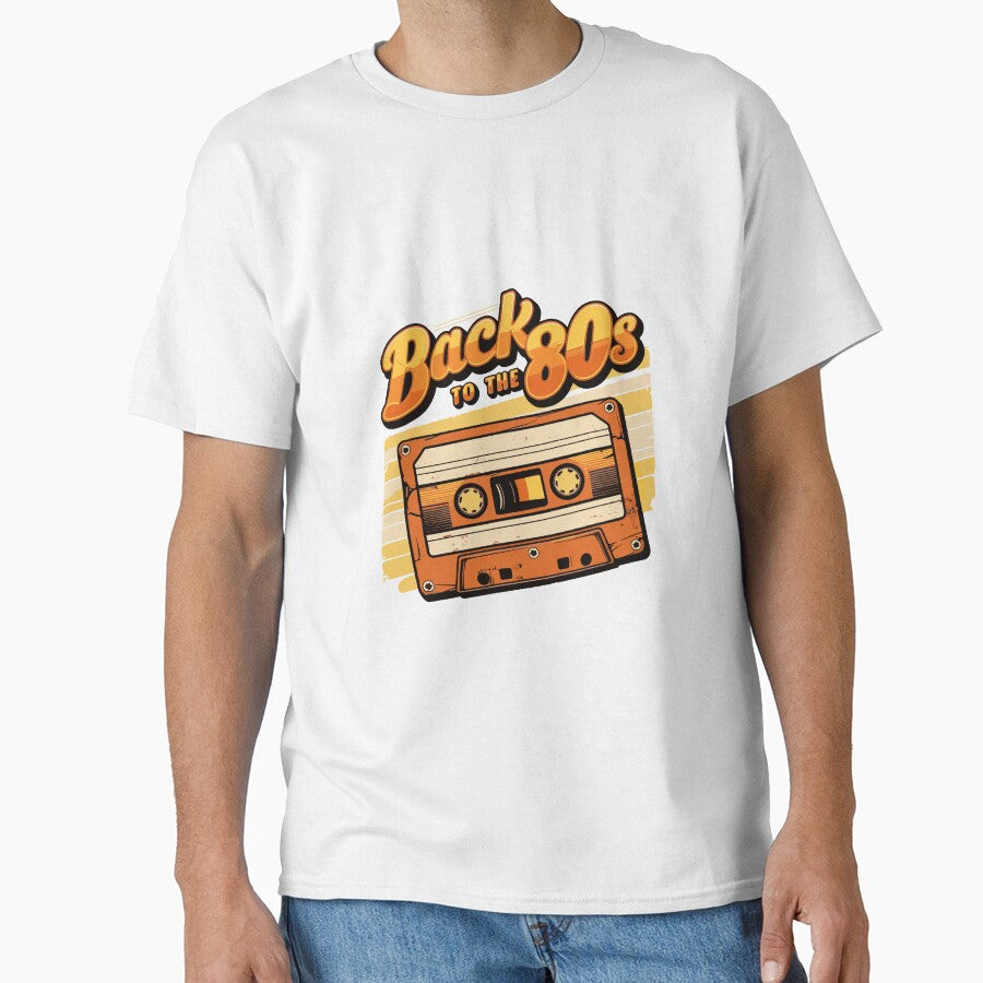 Back to the 80s Retro Cassette Tape Vintage 1980s Nostalgia Design by Valisdesign Unisex T-shirt, Sweatshirt, Hoodie, Long Sleeve Tee - T-Shirt, Sweatshirt, Hoodie