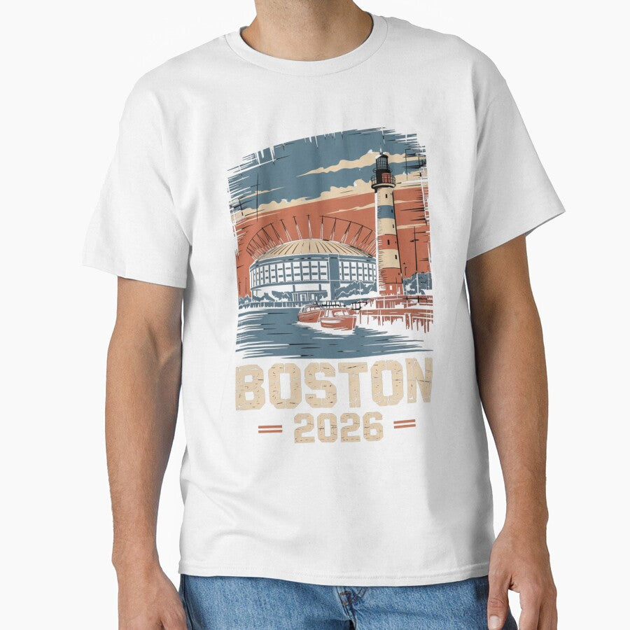 Boston 2026 New England Soccer Souvenir T-Shirt V10 by DarylWelsh2024 Unisex T-shirt, Sweatshirt, Hoodie, Long Sleeve Tee - T-Shirt, Sweatshirt, Hoodie