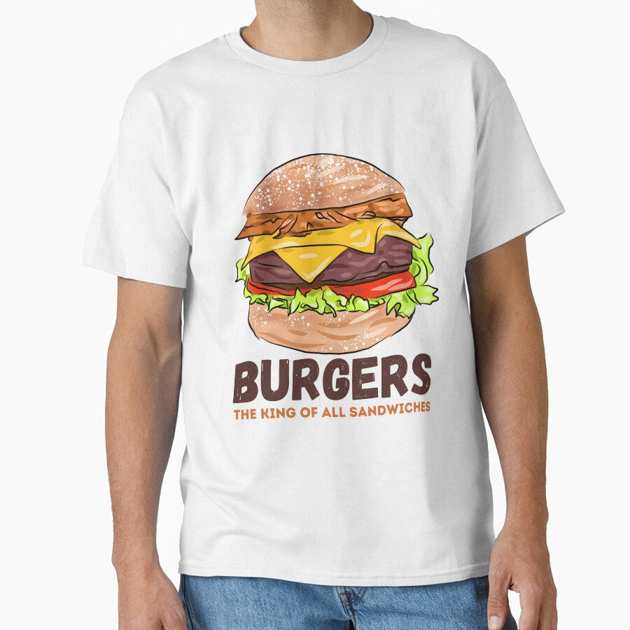 Burgers - The king of all sandwiches - The Burger Bash by WBP Mart Unisex T-shirt, Sweatshirt, Hoodie, Long Sleeve Tee - T-Shirt, Sweatshirt, Hoodie