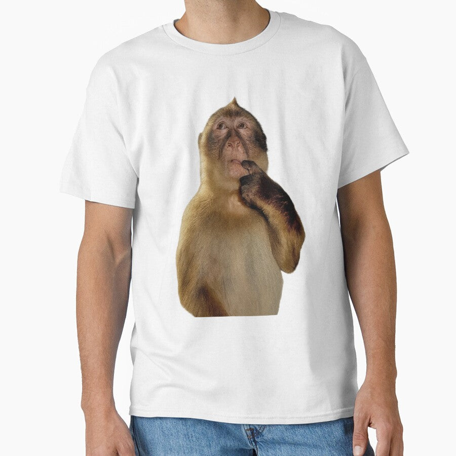Monkey Thinking (cutout) by APhantasticBean Unisex T-shirt, Sweatshirt, Hoodie, Long Sleeve Tee - T-Shirt, Sweatshirt, Hoodie