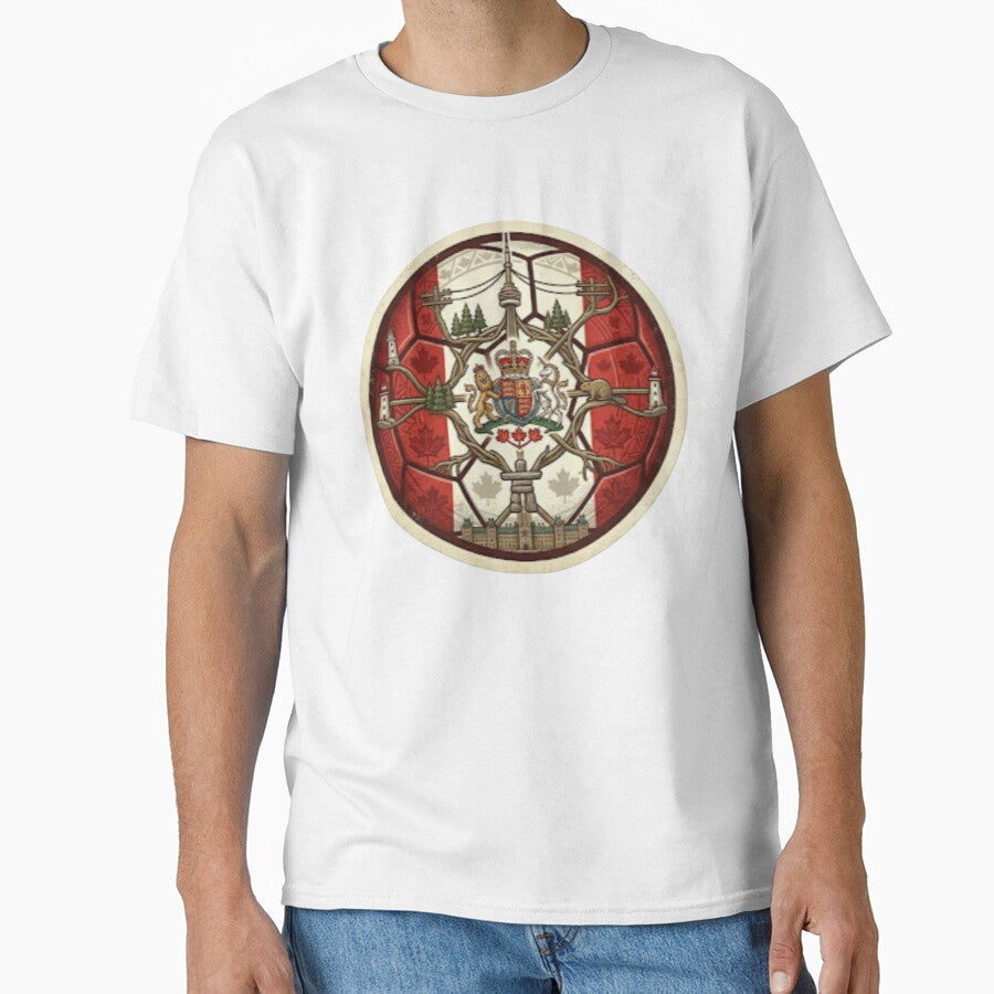 2026 Football Championship Host Nations Series - Artistic Heritage Soccer Ball - Canada by Sanatsalstile - T-Shirt, Sweatshirt, Hoodie