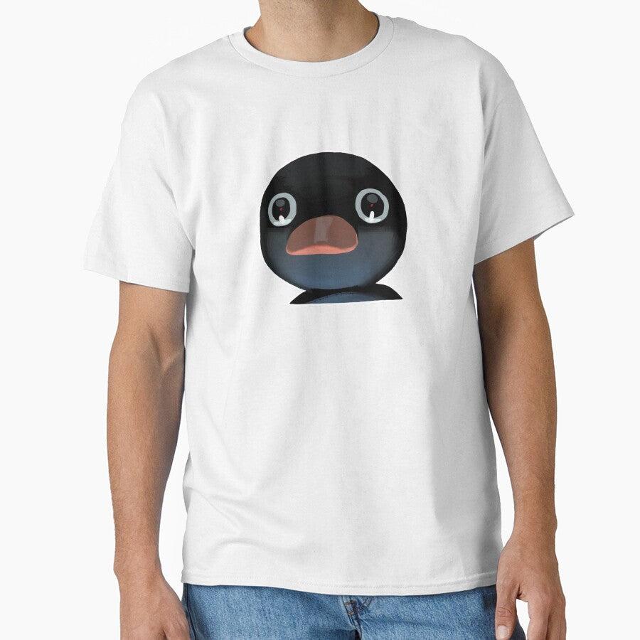 Terrified Pingu Meme (Black BG) by FilipeFerreira Unisex T-shirt, Sweatshirt, Hoodie, Long Sleeve Tee - T-Shirt, Sweatshirt, Hoodie