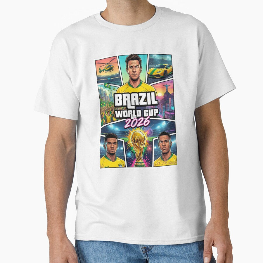 Brazil Football Club USA  World Cup 2026 by POPCulturejb Unisex T-shirt, Sweatshirt, Hoodie, Long Sleeve Tee - T-Shirt, Sweatshirt, Hoodie