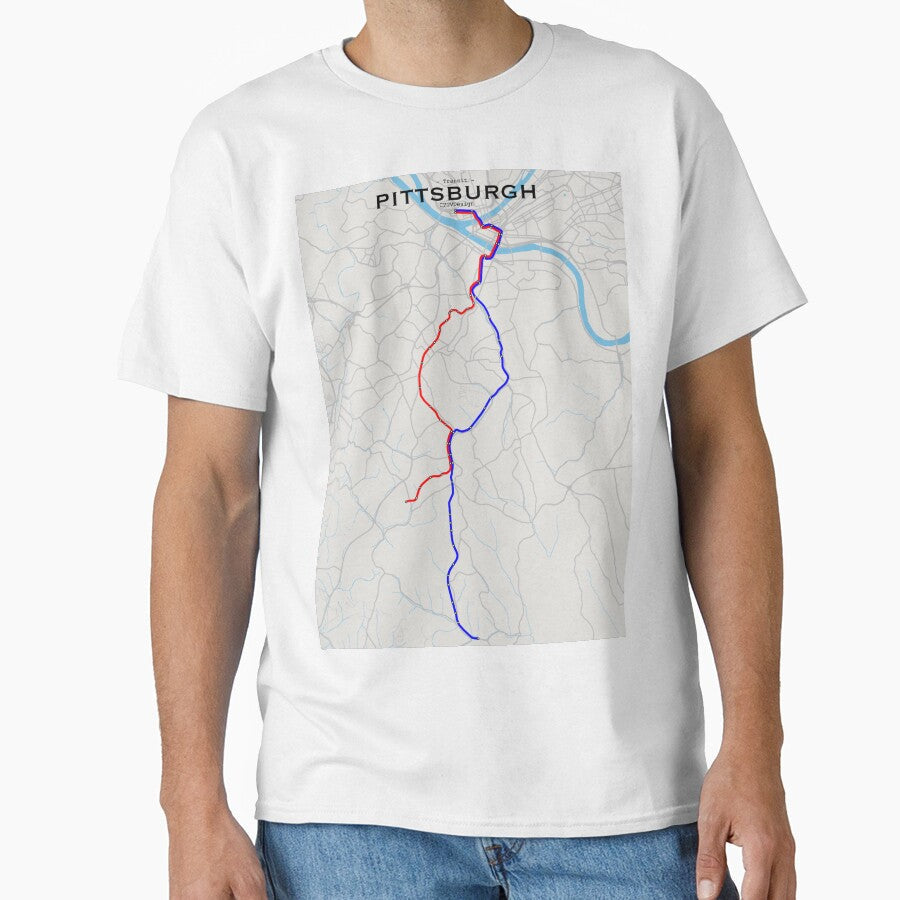 Pittsburgh Transit Map by CPTVDesign Unisex T-shirt, Sweatshirt, Hoodie, Long Sleeve Tee - T-Shirt, Sweatshirt, Hoodie