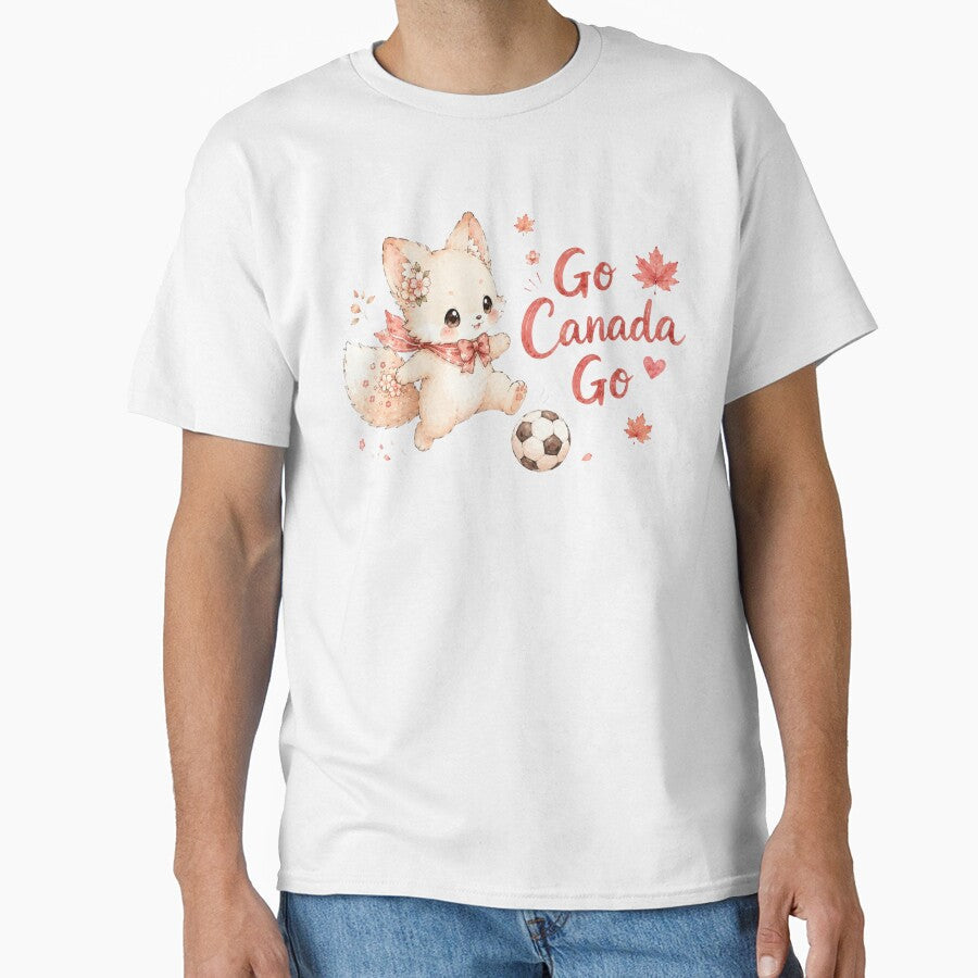 Go Canada Go Cute Tinia Bunny-Fox by Tingmade Studio Unisex T-shirt, Sweatshirt, Hoodie, Long Sleeve Tee - T-Shirt, Sweatshirt, Hoodie