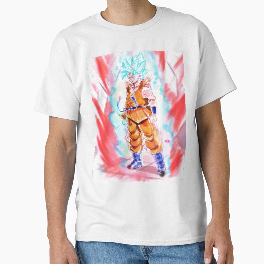 Going SSJ- Kaio-Ken Goku Blue by markclarkii Unisex T-shirt, Sweatshirt, Hoodie, Long Sleeve Tee - T-Shirt, Sweatshirt, Hoodie