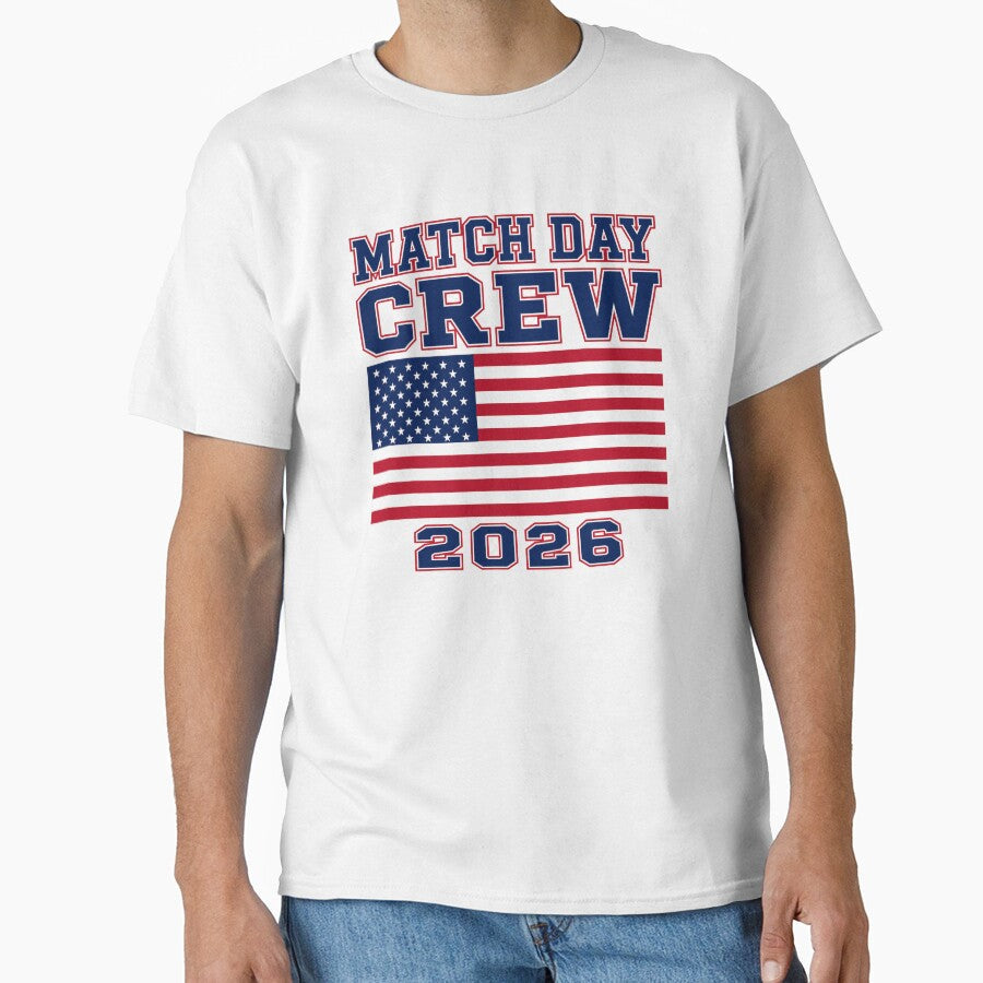USA Match Day Crew 2026 Football Fan Design by OfficeFighter Unisex T-shirt, Sweatshirt, Hoodie, Long Sleeve Tee - T-Shirt, Sweatshirt, Hoodie