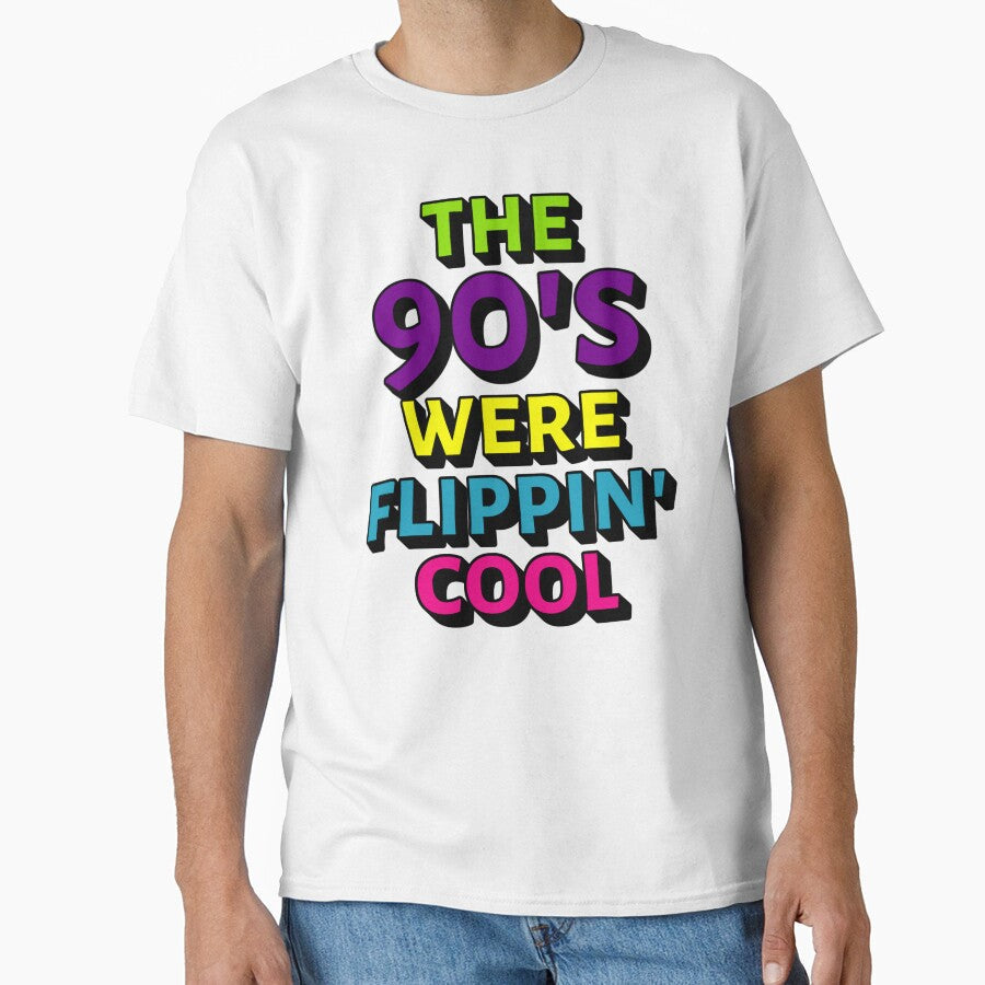 Fun The 90's Were Flippin' Cool, Ombre Pastel Retro Style Design by TrulyEpoque Unisex T-shirt, Sweatshirt, Hoodie, Long Sleeve Tee - T-Shirt, Sweatshirt, Hoodie