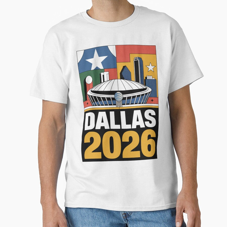 Dallas 2026 Texas Soccer Souvenir T-Shirt V23 by DarylWelsh2024 Unisex T-shirt, Sweatshirt, Hoodie, Long Sleeve Tee - T-Shirt, Sweatshirt, Hoodie