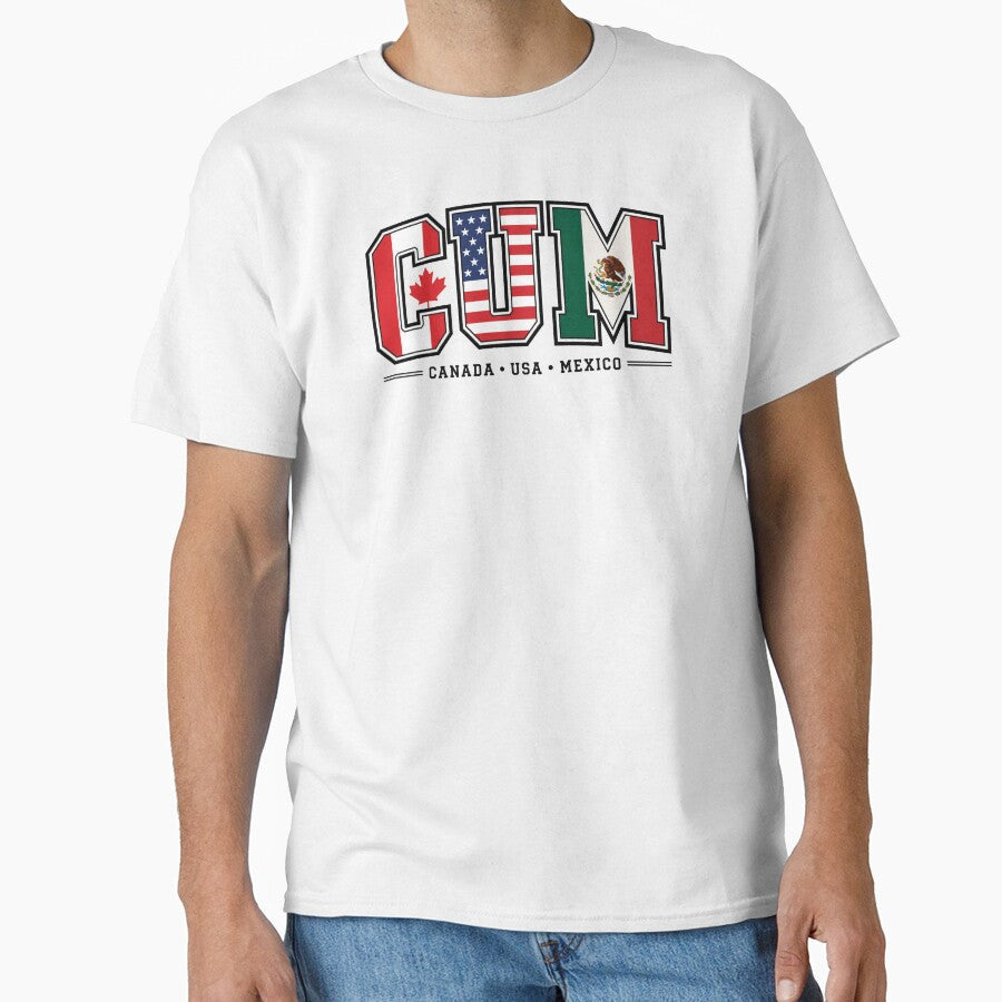 C.U.M 2026 Canada USA Mexico by littlemiscat Unisex T-shirt, Sweatshirt, Hoodie, Long Sleeve Tee - T-Shirt, Sweatshirt, Hoodie