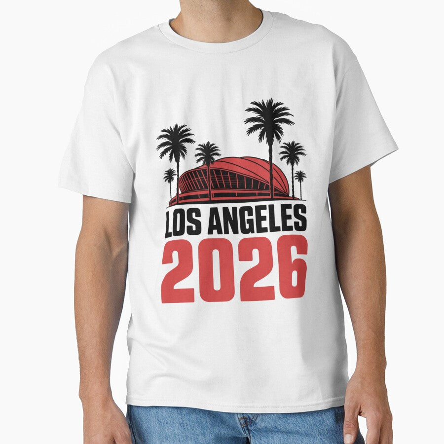 Los Angeles 2026 Palm Tree Sunset T-Shirt V23 by DarylWelsh2024 Unisex T-shirt, Sweatshirt, Hoodie, Long Sleeve Tee - T-Shirt, Sweatshirt, Hoodie