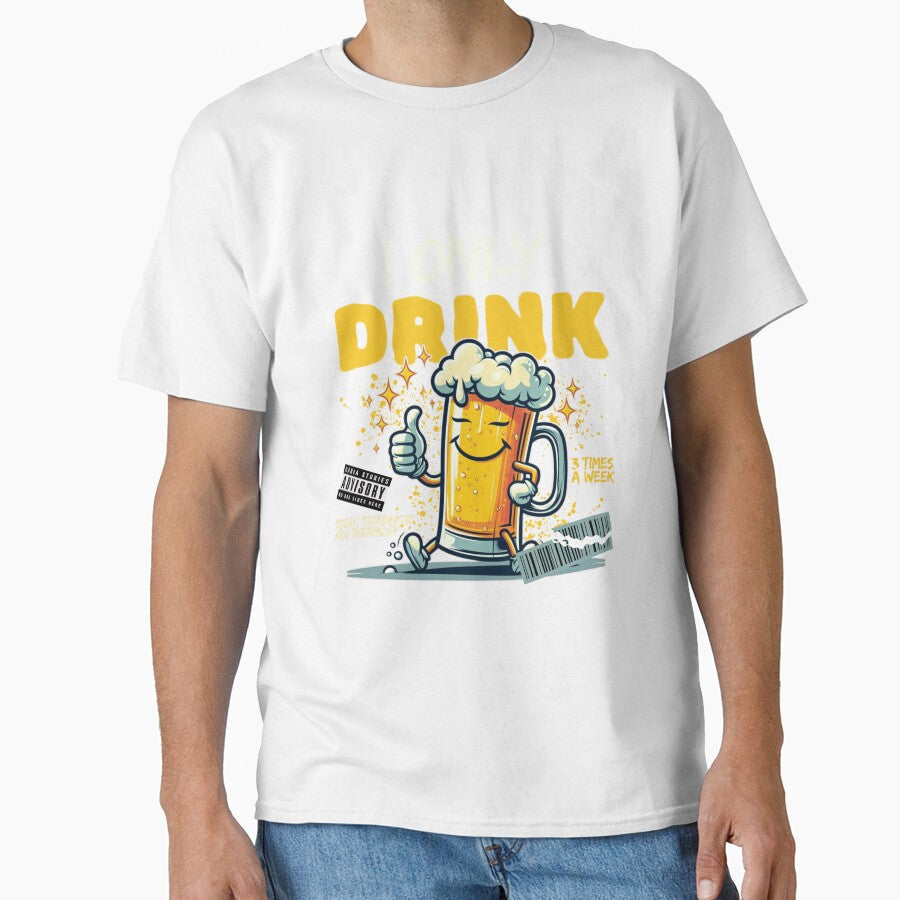 I only drink 3 times a week today, tomorrow and yesterday by Peerless-Prime Unisex T-shirt, Sweatshirt, Hoodie, Long Sleeve Tee - T-Shirt, Sweatshirt, Hoodie