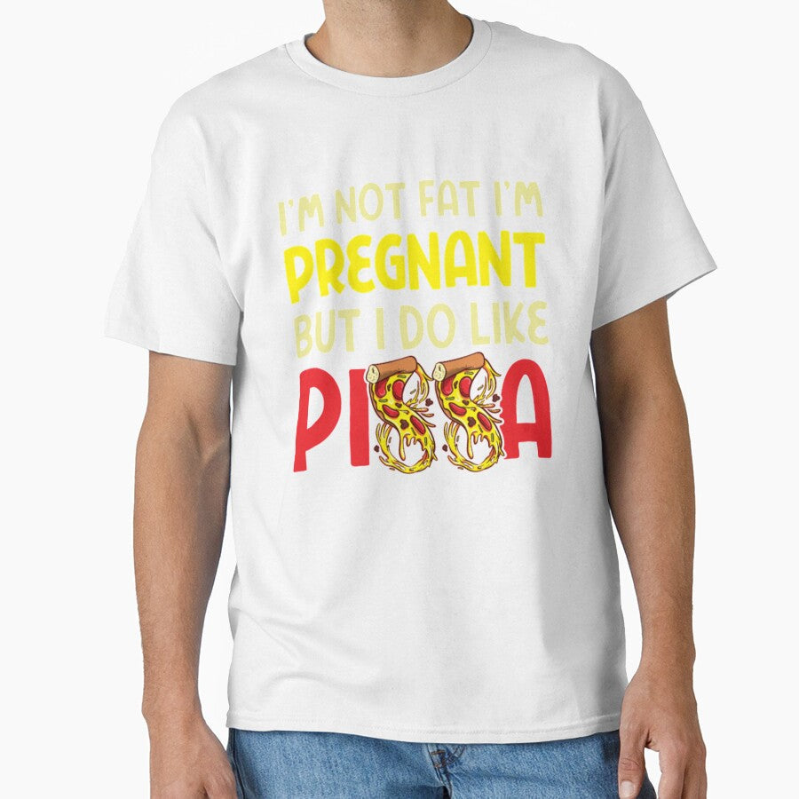 Pregnant But I Like Pizza by ClamenTaon Unisex T-shirt, Sweatshirt, Hoodie, Long Sleeve Tee - T-Shirt, Sweatshirt, Hoodie