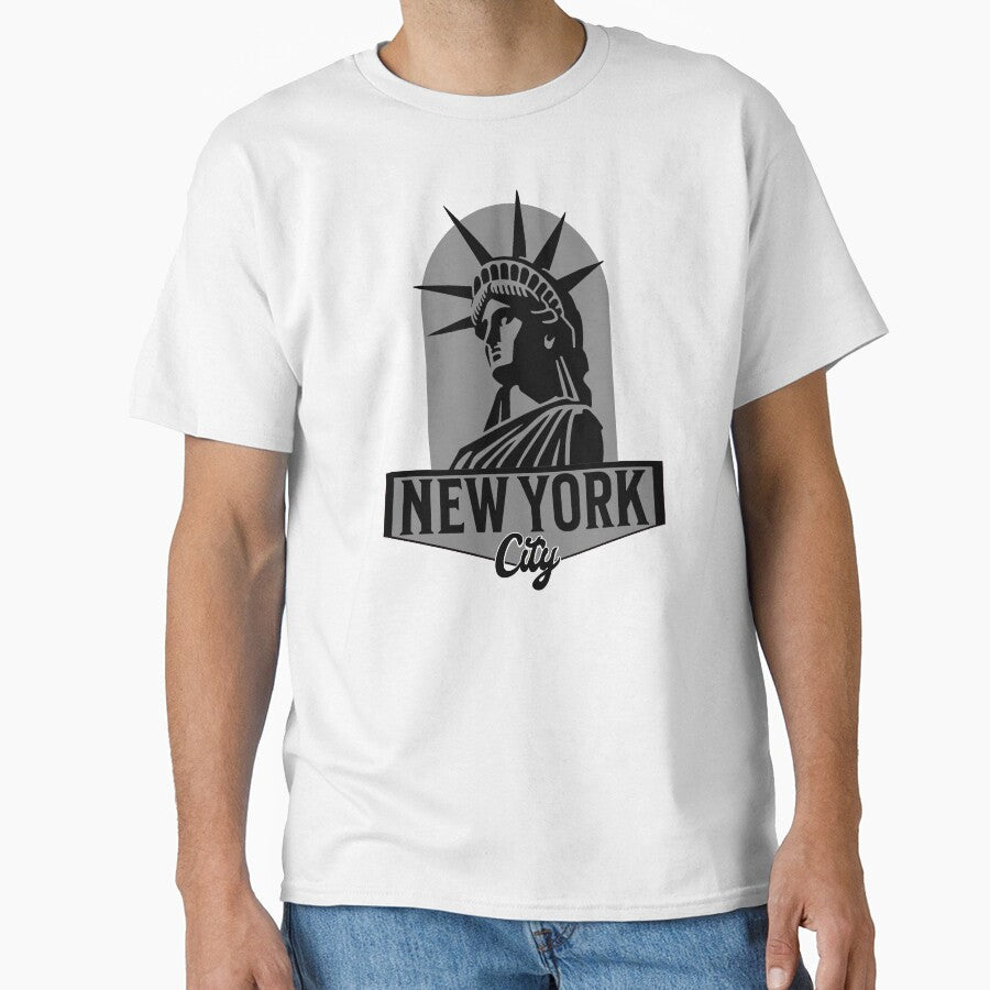New York City statue of liberty animated grey 2 by VRedBaller Unisex T-shirt, Sweatshirt, Hoodie, Long Sleeve Tee - T-Shirt, Sweatshirt, Hoodie