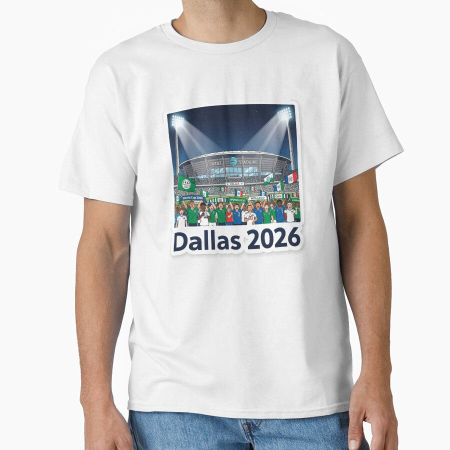 Dallas 2026 Stadium Soccer by Modefissi Unisex T-shirt, Sweatshirt, Hoodie, Long Sleeve Tee - T-Shirt, Sweatshirt, Hoodie