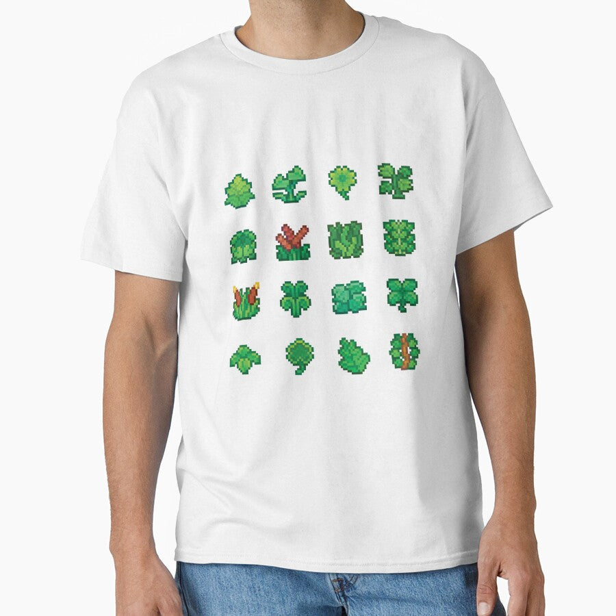 Green Fantasy Pixel Art Plants by bizarrebeasties Unisex T-shirt, Sweatshirt, Hoodie, Long Sleeve Tee - T-Shirt, Sweatshirt, Hoodie