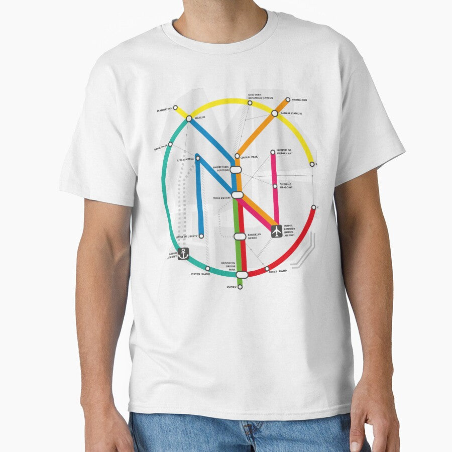 NYC Subway Map Crest  New York City Football Club Inspired Design by Mavric Design Unisex T-shirt, Sweatshirt, Hoodie, Long Sleeve Tee - T-Shirt, Sweatshirt, Hoodie