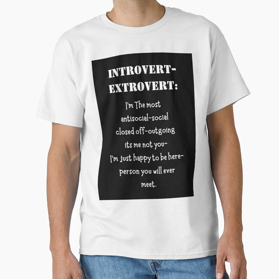 Introvert-Extrovert by Piscesvibezzz Unisex T-shirt, Sweatshirt, Hoodie, Long Sleeve Tee - T-Shirt, Sweatshirt, Hoodie