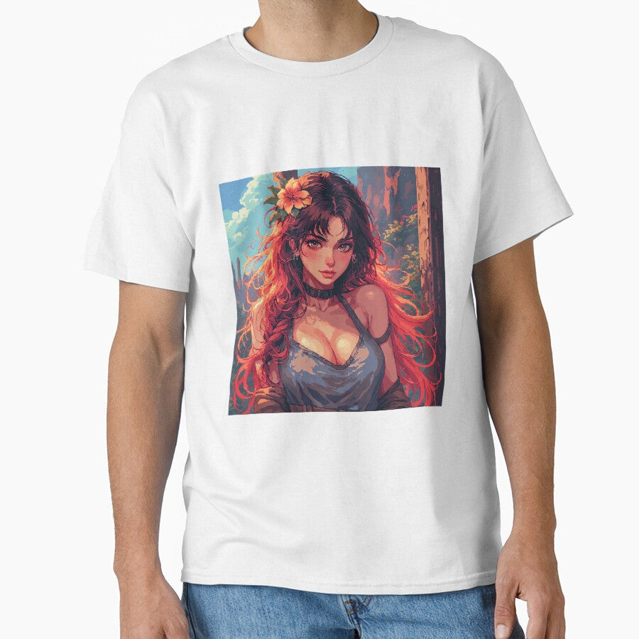 Retro Beautiful Red Hair In Sunshine by jimcaza Unisex T-shirt, Sweatshirt, Hoodie, Long Sleeve Tee - T-Shirt, Sweatshirt, Hoodie