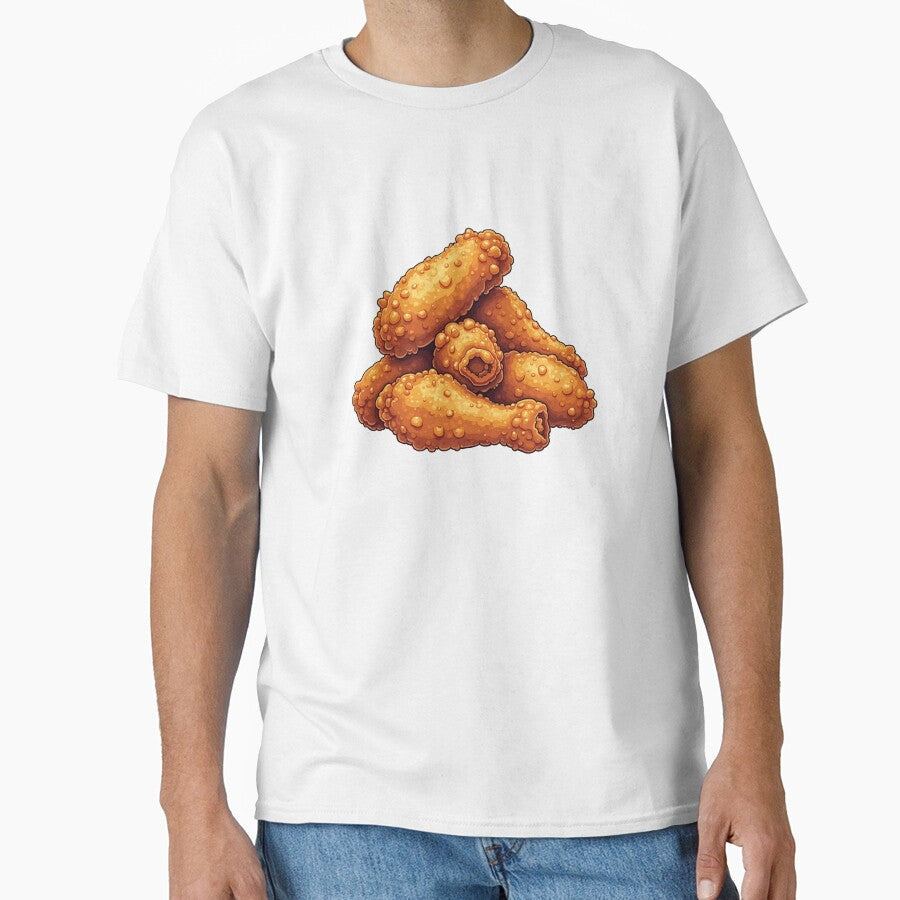 Vintage Fried Chicken Wings Retro Food Lover by SOUFIANE1991 Unisex T-shirt, Sweatshirt, Hoodie, Long Sleeve Tee - T-Shirt, Sweatshirt, Hoodie