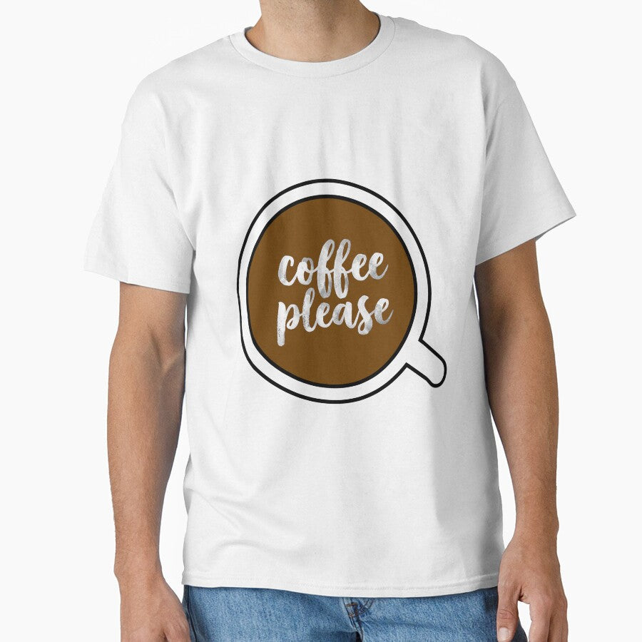 Coffee Please by FlatInkStudio Unisex T-shirt, Sweatshirt, Hoodie, Long Sleeve Tee - T-Shirt, Sweatshirt, Hoodie