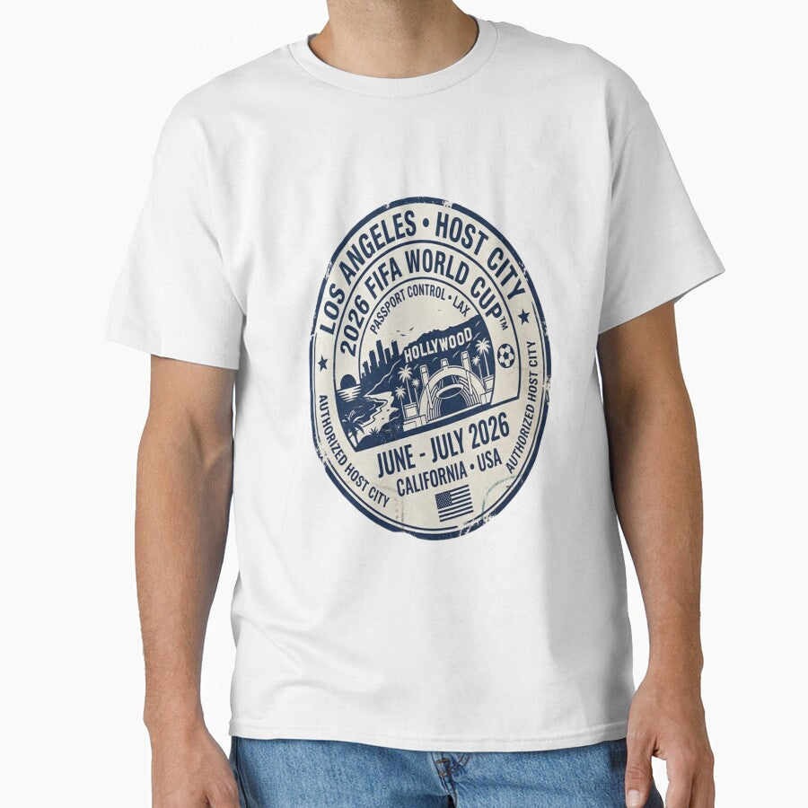 Los Angeles 2026 Host Vintage Stamp Soccer Tee Collection by CVelli382 Unisex T-shirt, Sweatshirt, Hoodie, Long Sleeve Tee - T-Shirt, Sweatshirt, Hoodie