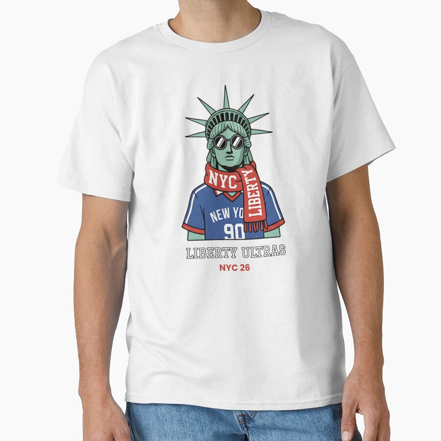 Statue of Liberty Ultras - NYC 26 by PasinduBhanuka Unisex T-shirt, Sweatshirt, Hoodie, Long Sleeve Tee - T-Shirt, Sweatshirt, Hoodie