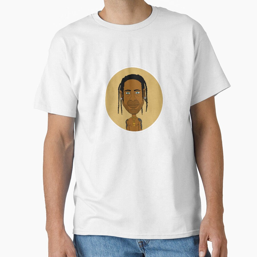 Cool Cartoon Black Guy with Dreads, Green Eyes and Gold Ankh Chain. Circle Edition. by Eric Sints - T-Shirt, Sweatshirt, Hoodie