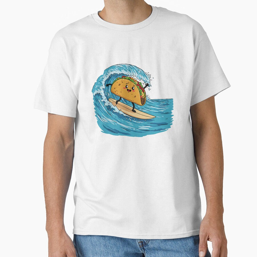 Surfing Taco by TeeARTHY Unisex T-shirt, Sweatshirt, Hoodie, Long Sleeve Tee - T-Shirt, Sweatshirt, Hoodie