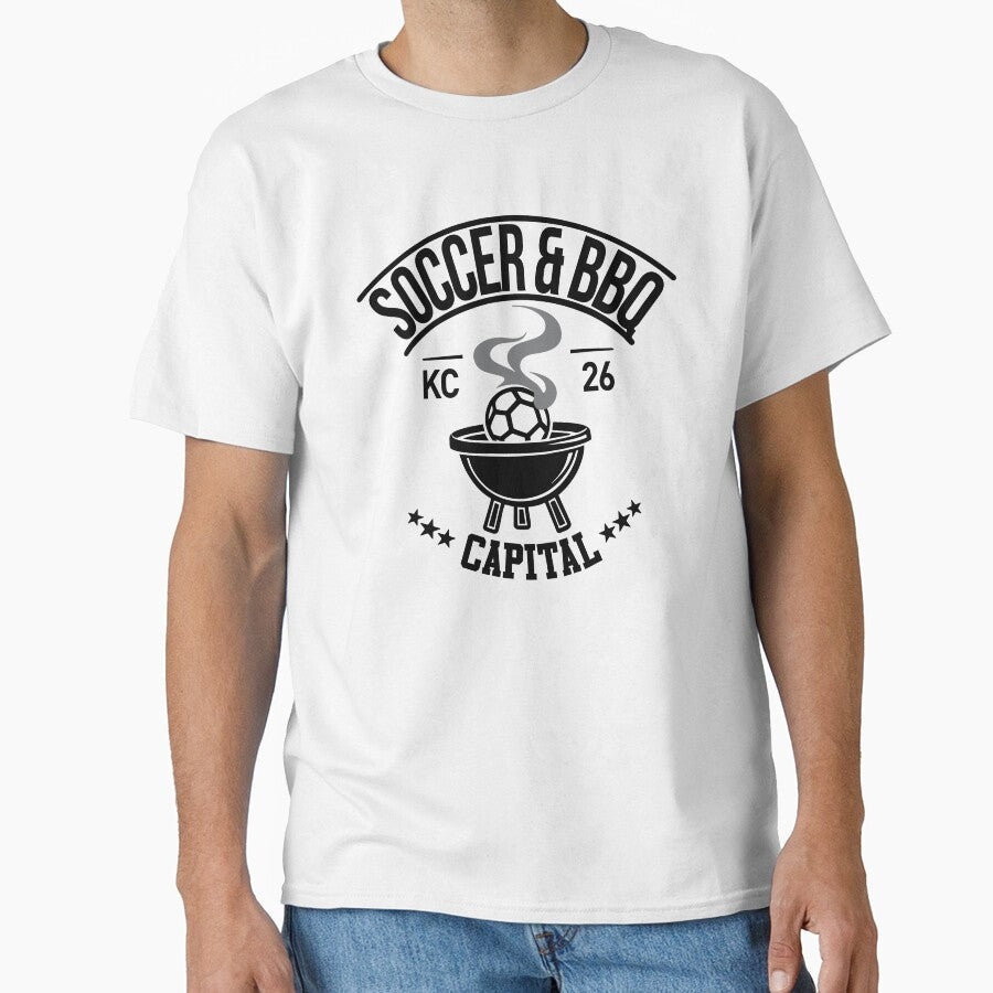 Soccer & BBQ Capital, KC 26  Kansas City Soccer T-Shirt by BlindCatCreative Unisex T-shirt, Sweatshirt, Hoodie, Long Sleeve Tee - T-Shirt, Sweatshirt, Hoodie