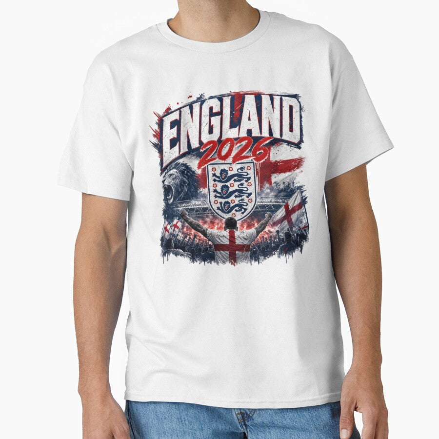 England 2026 Football World Cup Glory | Three Lions Fan Supporter Shirt by rushaib Unisex T-shirt, Sweatshirt, Hoodie, Long Sleeve Tee - T-Shirt, Sweatshirt, Hoodie