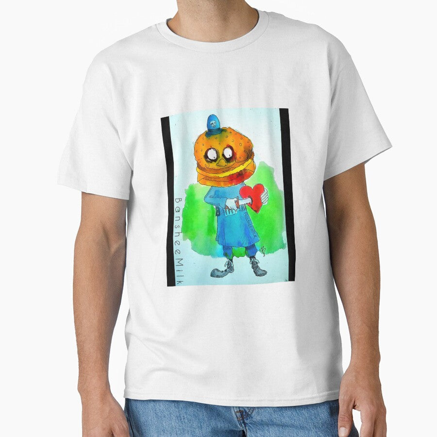 Burger HEART by BansheeMilk Unisex T-shirt, Sweatshirt, Hoodie, Long Sleeve Tee - T-Shirt, Sweatshirt, Hoodie