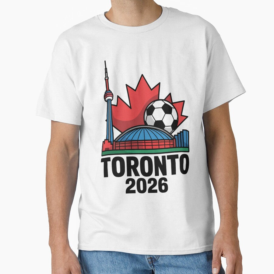 Toronto 2026 CN Tower Stadium Skyline T-Shirt V12 by DarylWelsh2024 Unisex T-shirt, Sweatshirt, Hoodie, Long Sleeve Tee - T-Shirt, Sweatshirt, Hoodie