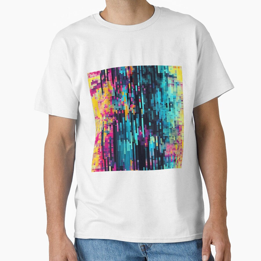 Glitch Art - Freedom glitch art - pixel artwork by Pixelboys Unisex T-shirt, Sweatshirt, Hoodie, Long Sleeve Tee - T-Shirt, Sweatshirt, Hoodie