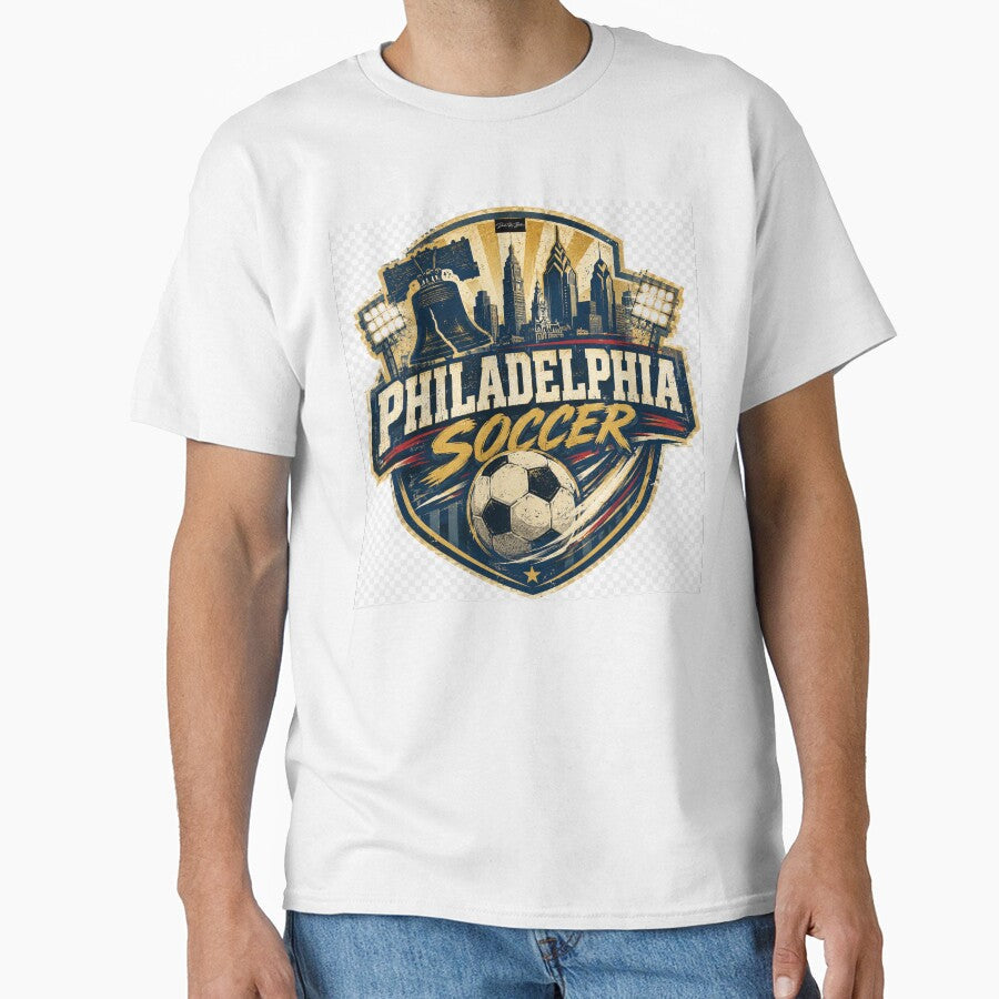 Philadelphia Soccer  Vintage Match Day Emblem Design by MySheetMusicArt Unisex T-shirt, Sweatshirt, Hoodie, Long Sleeve Tee - T-Shirt, Sweatshirt, Hoodie