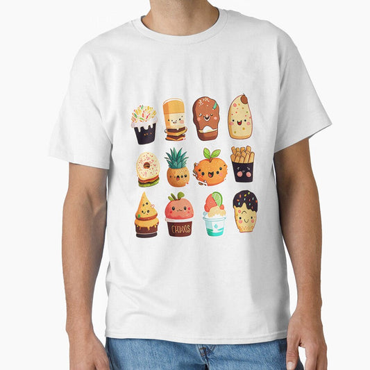 #5 Cute happy food dessert sticker pack by KawaiiFoodArt Unisex T-shirt, Sweatshirt, Hoodie, Long Sleeve Tee - T-Shirt, Sweatshirt, Hoodie