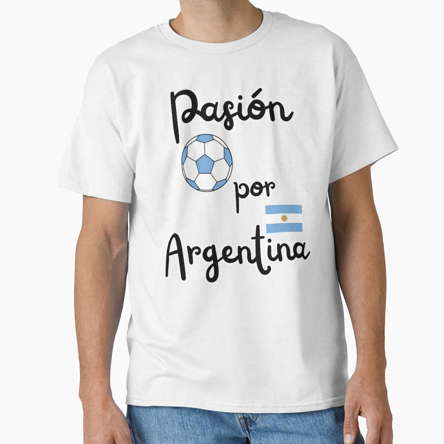 Argentina passion soccer football fan design by Tienda-Vane Unisex T-shirt, Sweatshirt, Hoodie, Long Sleeve Tee - T-Shirt, Sweatshirt, Hoodie