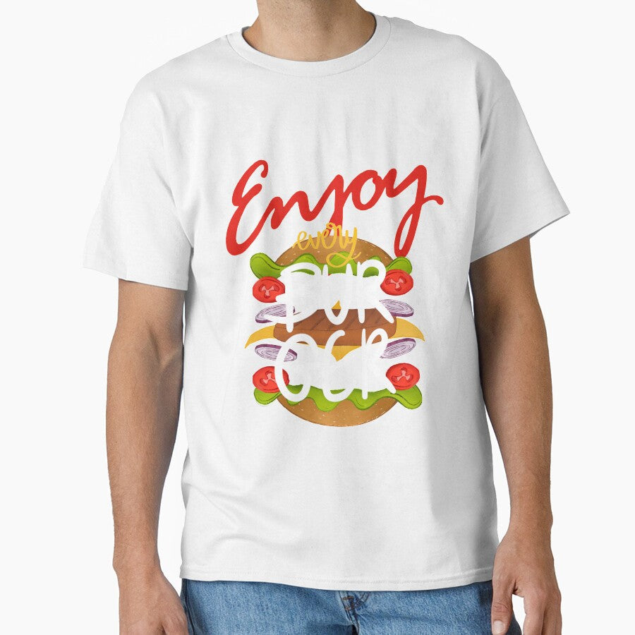 Enjoy Every Burger | Big cheese burger by Mixture-DESIGN Unisex T-shirt, Sweatshirt, Hoodie, Long Sleeve Tee - T-Shirt, Sweatshirt, Hoodie